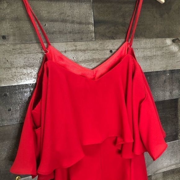 Haute Rogue Ruffle Cold Shoulder Romper - Picture 6 of 10